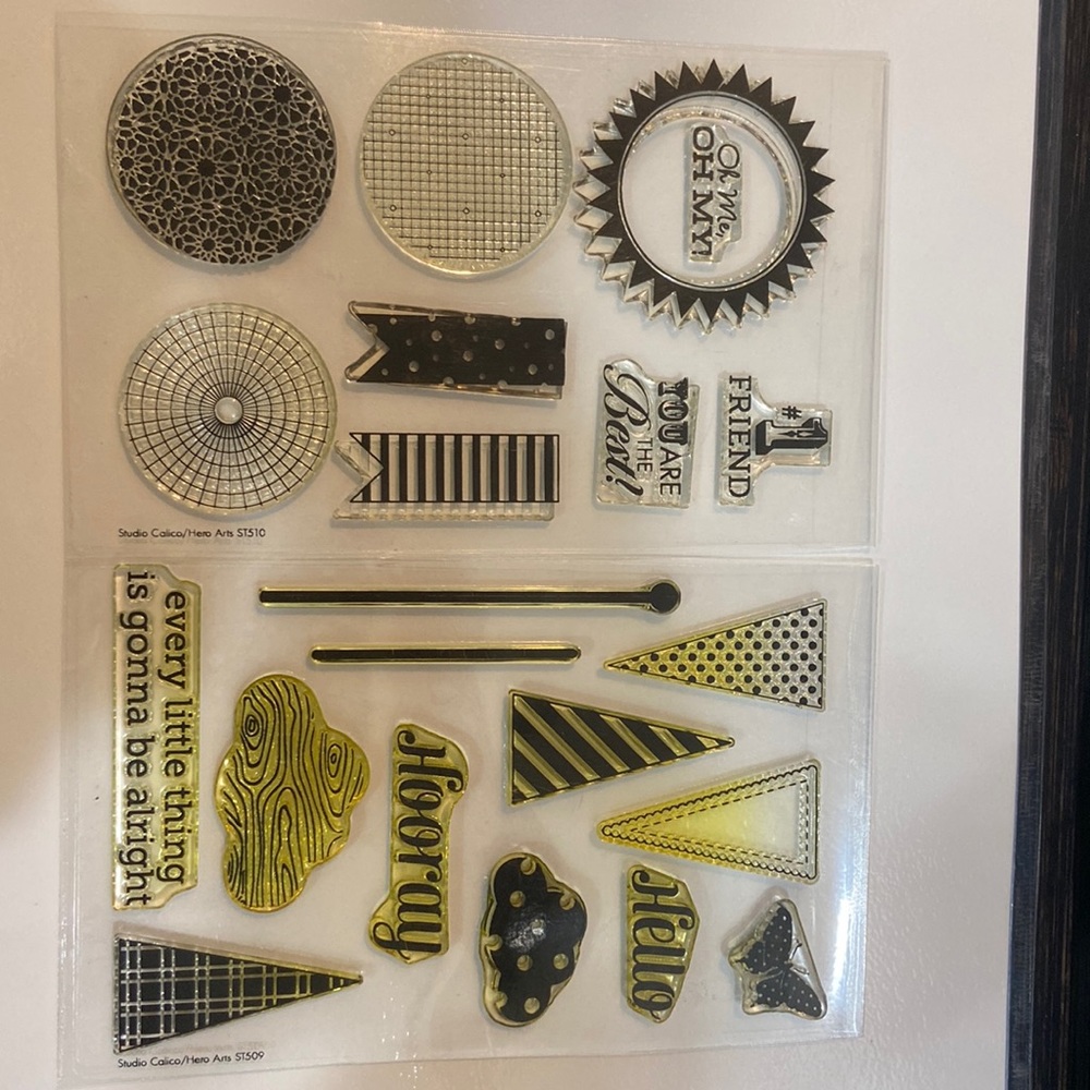 TWO Studio Calico stamp sets 4x6